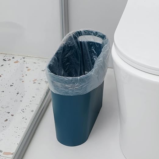 rejomiik Small Trash Can, Slim Garbage Can Plastic Waste Basket - Image 2