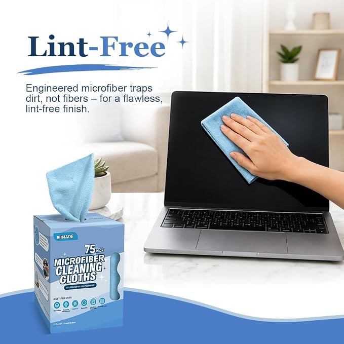 UNIMADE Microfiber Cleaning Cloth, 75 Sheets Microfiber Towels - Image 4