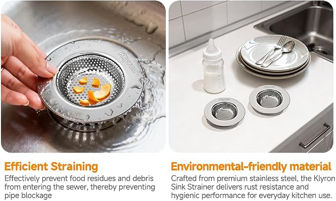 3-Pack Stainless Steel Kitchen Sink Strainer – 2026 Deep Basket Drain Filter - Image 6