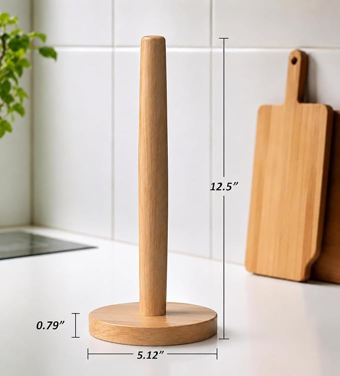 KitchLife Wooden Paper Towel Holder Countertop - Image 3