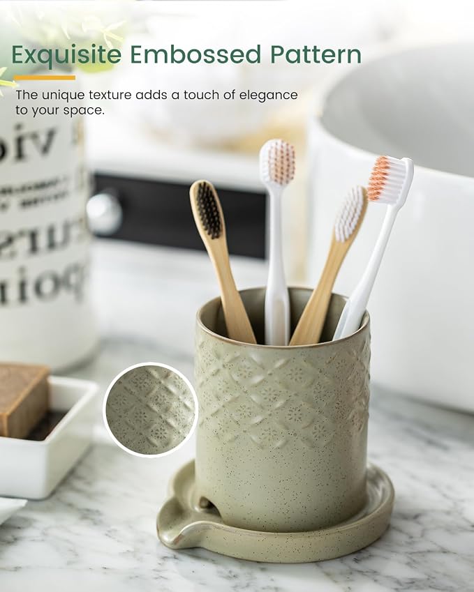 Zoeeker Toothbrush Holders for Bathrooms, Self-draining Toothbrush Holder | - Image 5