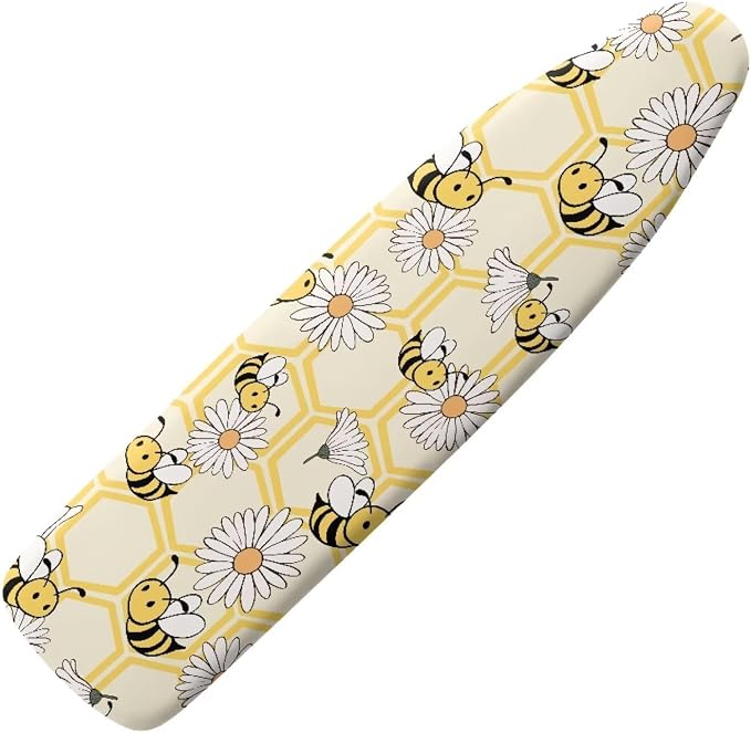 Cute Bees Pattern Ironing Board Cover Soft Ironing Board Cover, Non Stick by PJHEQOXE