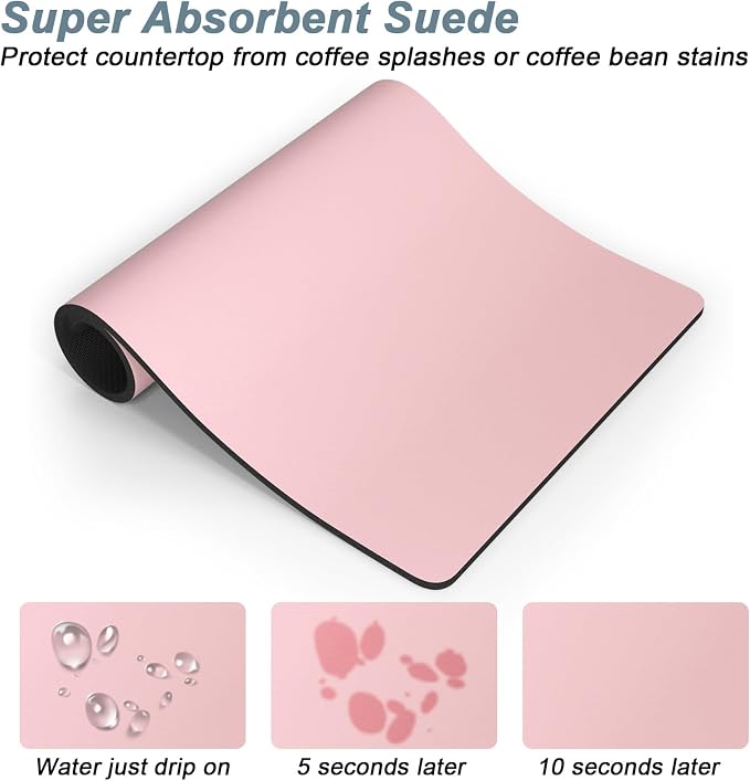 Rnivvi Coffee Mat, Hide Stain Rubber Backed Absorbent Dish Drying Pad - Image 3