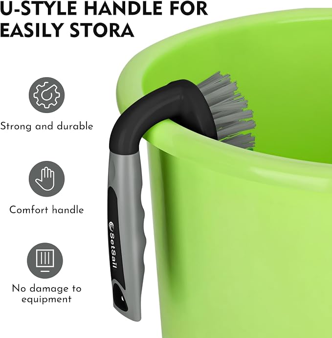 SetSail Scrub Brush, Stiff Bristle Cleaning Scrubber, 2 Pack | Durable Bristles - Image 4