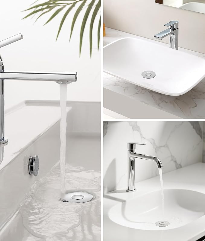 QYHNYJF Upgraded Bathroom Sink Stopper – Universal Pop-Up Drain Plug - Image 7