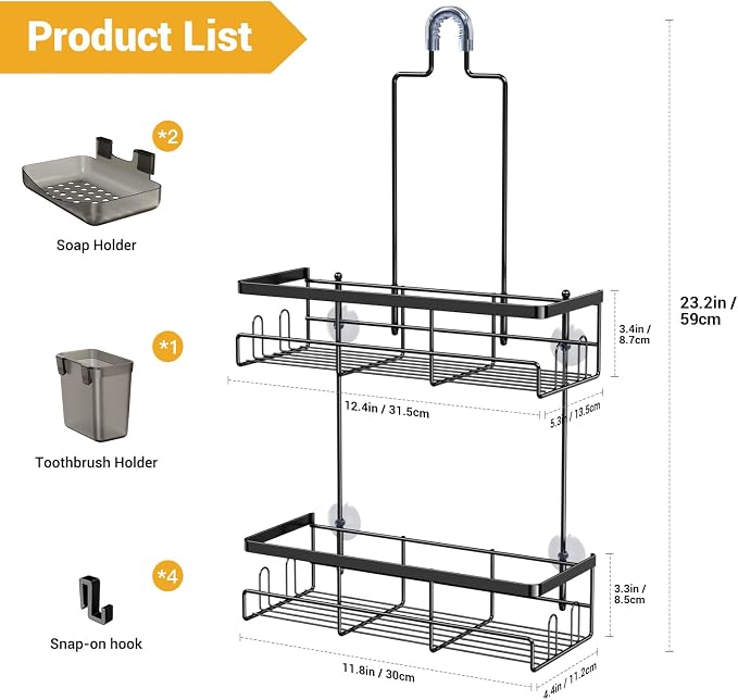 Hanging Shower Caddy Over Showerhead - Image 6