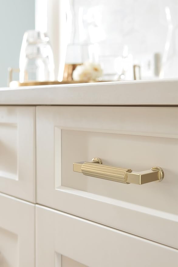 Amerock Ballard 3 inch (76mm) Center-to-Center Golden Champagne Cabinet Pull, BP37642BBZ