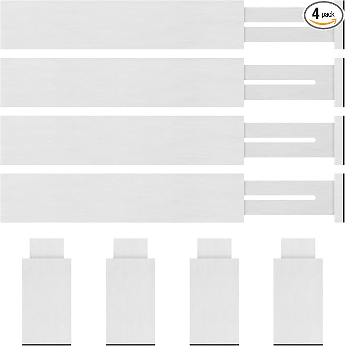 4 Pack Bamboo Drawer Dividers Organizer by BESHOF