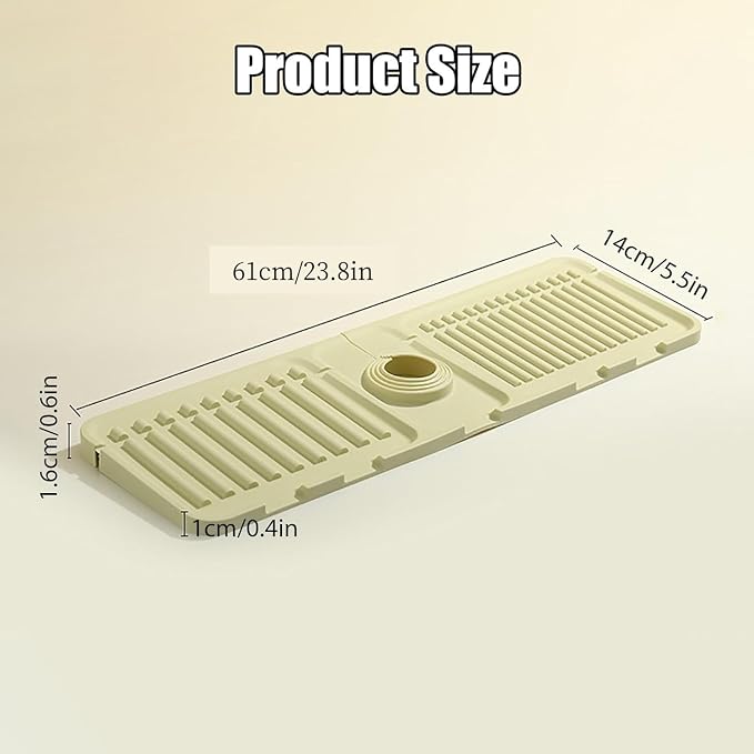 Folding Faucet Mat for Kitchen Sink Upgraded Premium Silicone Splash Guard - Image 2