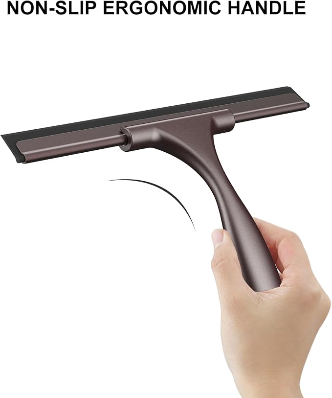 SetSail Squeegee for Shower Glass Door, 10 Inches, Bronze | Stainless Steel - Image 3