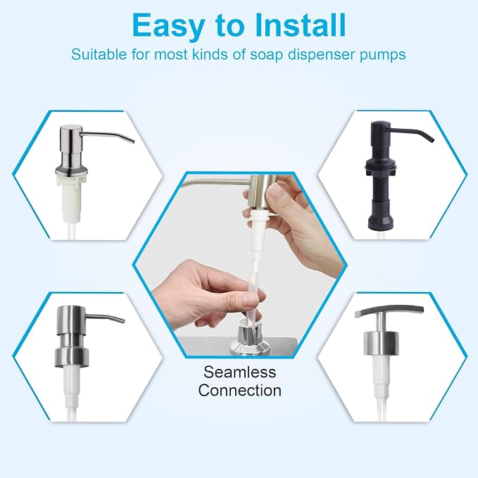 47 Inch Long Under Sink Soap Dispenser Extension Tube Kit - Image 4