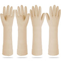 Mamison Rubber Dishwashing Gloves, Non-Slip Kitchen, Ivory Large, 2 Pairs | by QualityKitchenandHome