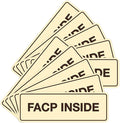 Signs ByLITA Standard FACP Inside Sign | Fire Safety Signage (Ivory/Dark Brown) - Small 10 Pack