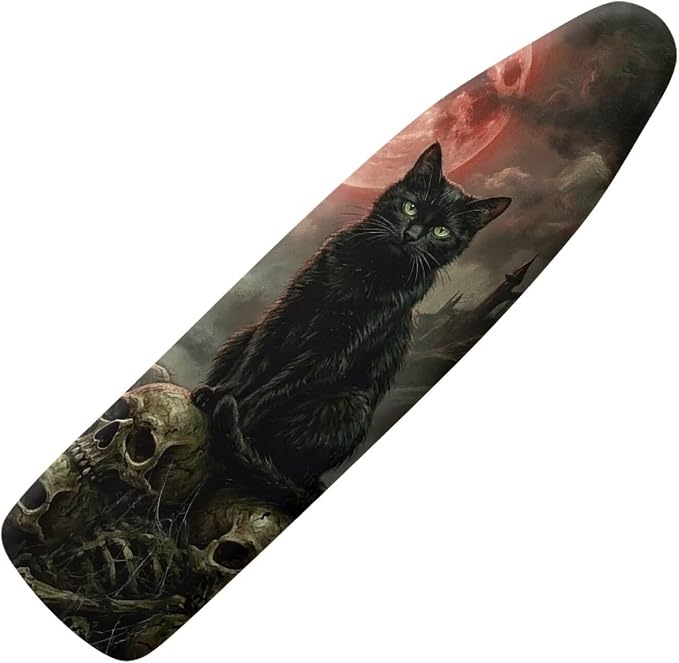 Black Cat Ironing Board Cover Halloween Full Size Scorch Resistant Padding Heat by Hinthetall