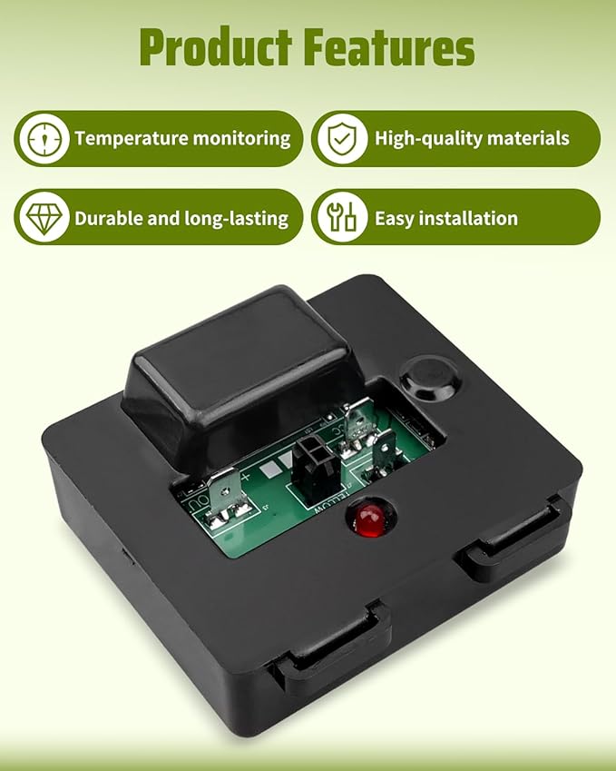 637360 Temperature Monitoring Control Kit Fit for Norcold RV Refrigerator 2118 1210 Series, with Waterproof Box, RV Refrigerator Overheat Sensor, Replacement 634677