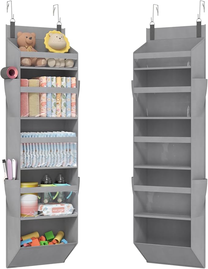 Lifewit 1 Pack Over the Door Organizer, Anti Tilt 40 lbs Load Behind Door by Lifewit