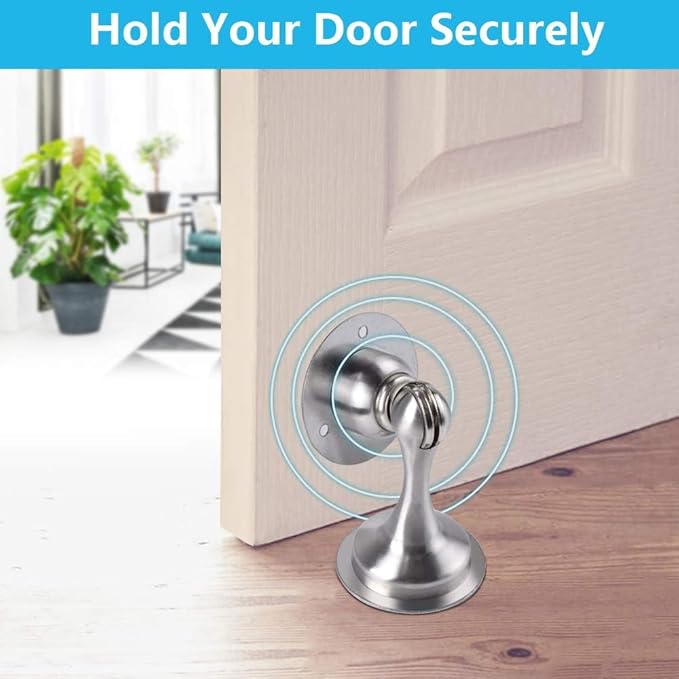 Doorstop Magnetic Door Stopper Door Catch Door Holder Stainless Steel | 1-Pack - Image 3