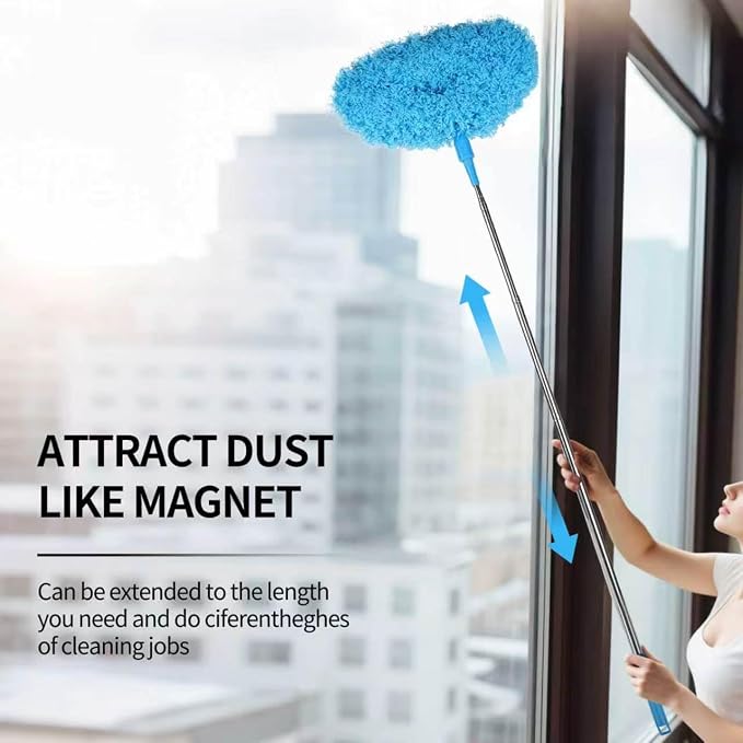 Ceiling Fan Cleaner Duster Reusable Microfiber Removable Extendable Duster - Image 3
