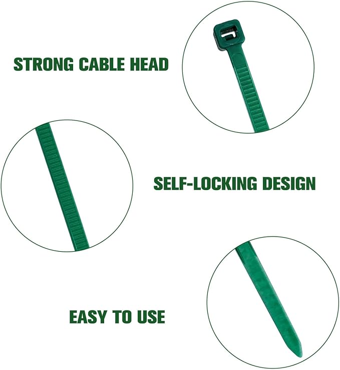 Zip Ties Assorted Sizes, 2000 Pack, Plastic Wire Ties - Image 2