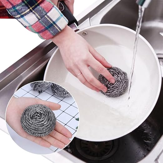 KTOJOY 6 Pack Stainless Steel Wool Scrubber, Scouring Pads - Image 7
