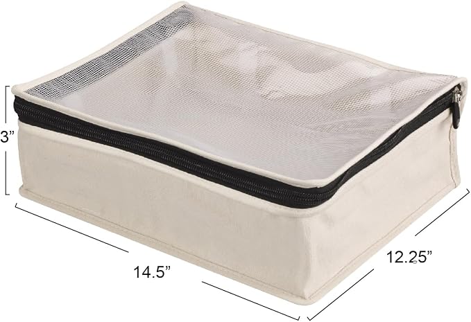 Household Essentials Canvas Sweater Storage Bags, Breathable Cotton, Under-Bed - Image 4