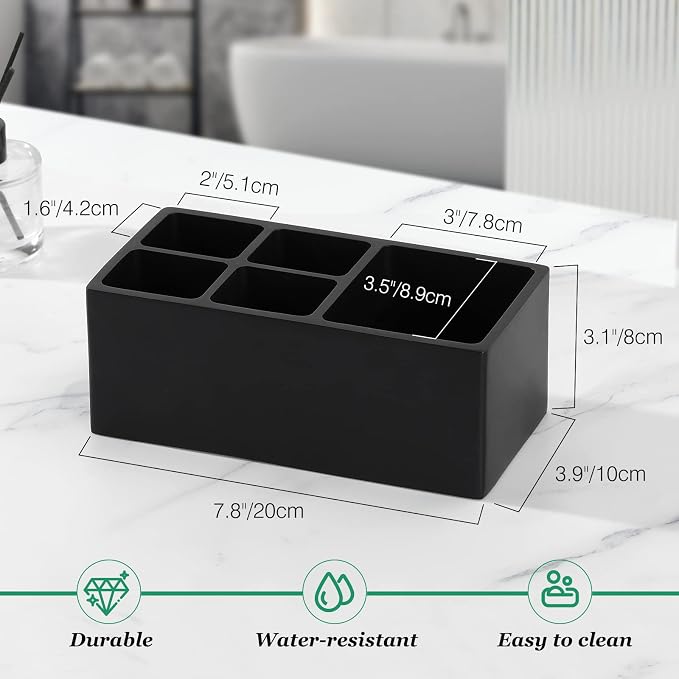 Luxspire 5 Slots Toothbrush Holders, Toothpaste Holder - Image 6