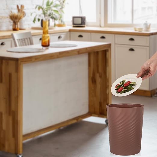UUJOLY Plastic Small Bathroom Trash Can Wastebasket Garbage Can, Laundry Room - Image 5