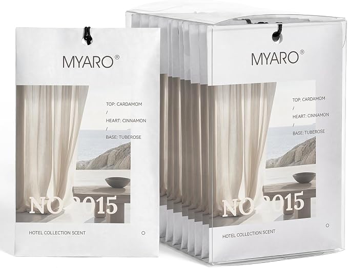 MYARO My Way Hotel Scented Sachet Gift Set, Closet Drawer Freshener 12 Pack by MYARO