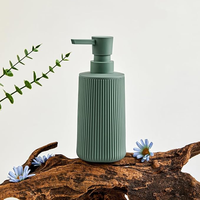 YAUKPH Small Soap Dispenser for Bathroom and Kitchen Matte Green | Modern - Image 5