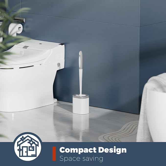 Holaloha Toilet Brush and Holder Set, Space Saving, 1 Pack | Bathroom - Image 7