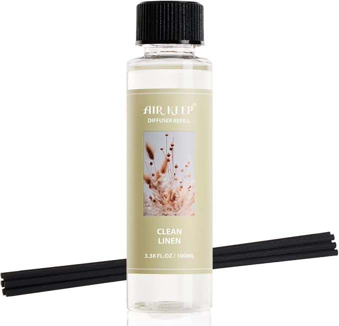 Reed Diffuser Oil Refill/Clean Linen/3.38 oz/1 Pack/Air Freshener & by Airkeep