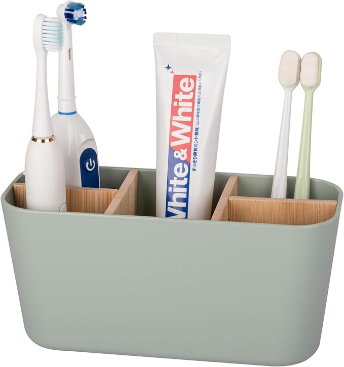 Toothbrush Holders Electric Tooth Brush and Toothpaste Organizer, 5 Slots by Heagoale