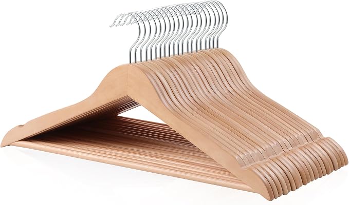 Amazon Basics Wood Suit Clothes Hangers by AmazonBasics
