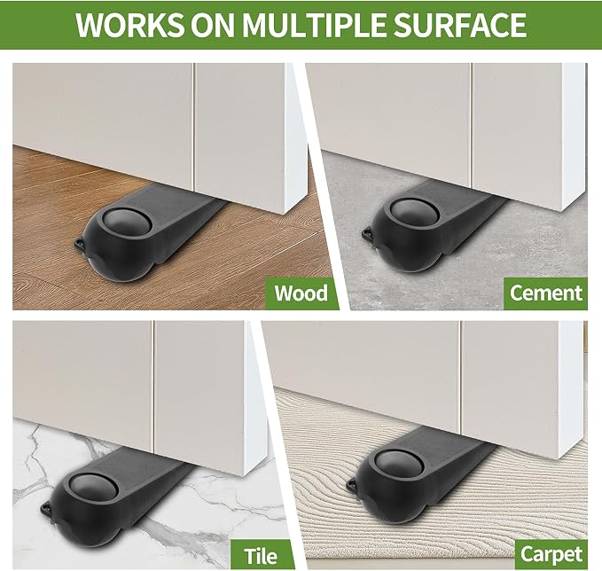Door Stoppers for Bottom of Door, 2-Cmobo Pack Black and Black | Magic Ball - Image 6