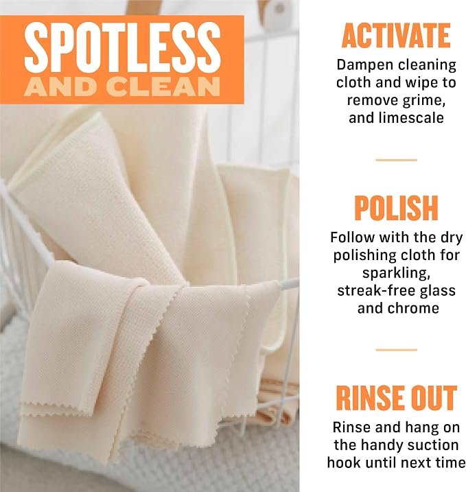 E-Cloth Shower Cleaning Kit, Reusable Microfiber Cleaning Cloth, Ideal Shower - Image 3