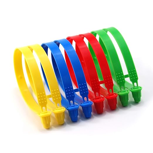 Leadseals(R) 500 Green Tite-Lock Plastic Tractor Truck Door Seal Tamper Evident Security Tags Numbered Safty Disposable Locks for Trailer Logistics Shipping Transport