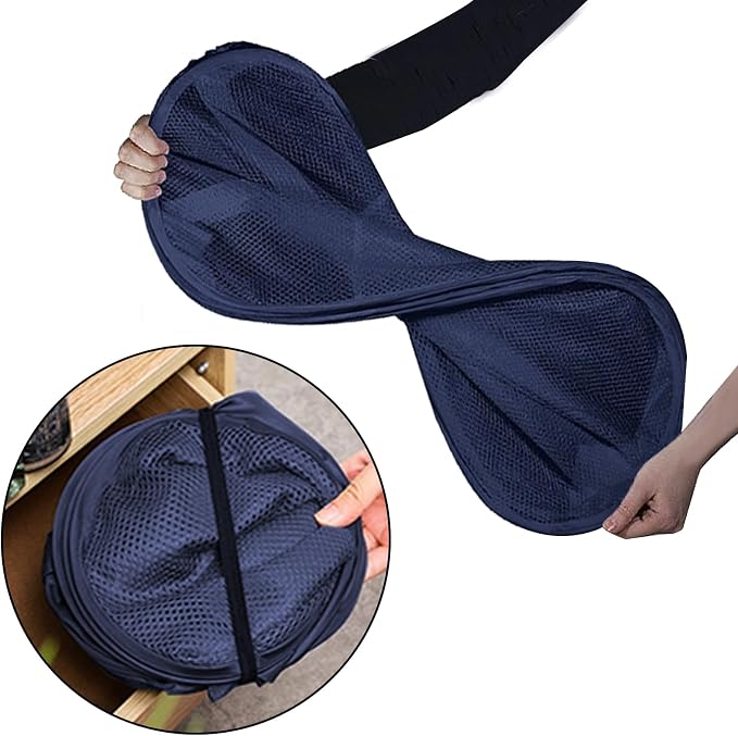2 Pack Collapsible Pop Up Laundry Basket, Large Capacity Mesh Hamper - Image 6