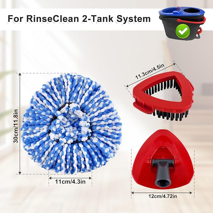 Mop Heads Replacements for Ocedar, Spin Mop Replacement for O-Cedar RinseClean - Image 2