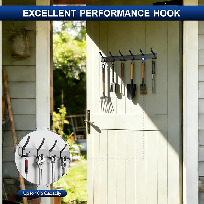 Wall Mounted Coat Rack, 6 Hooks - Image 8