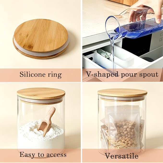 Liquid Laundry Detergent Container, Glass Detergent Bottle - Image 6