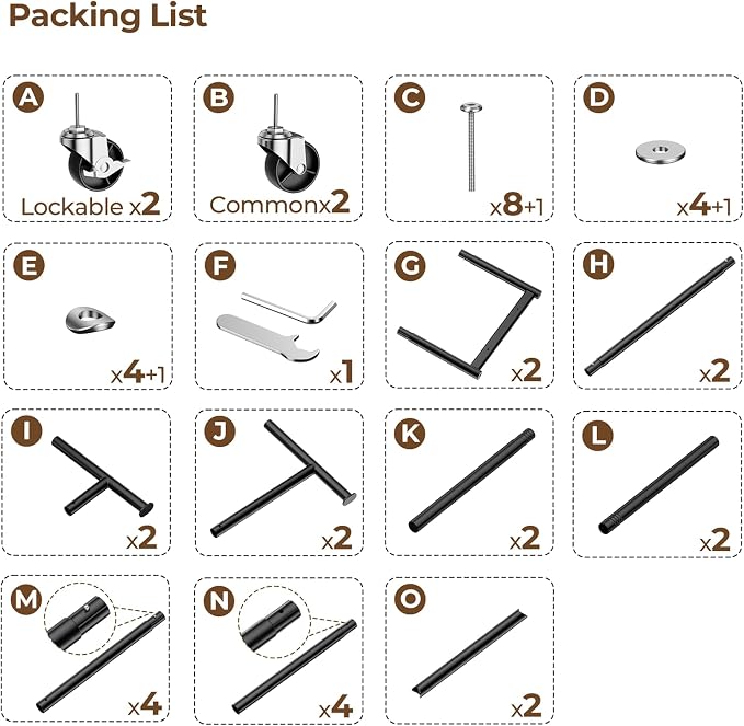 HYSEYY Clothes Rack, Double Rods Rolling Clothing Rack - Image 9