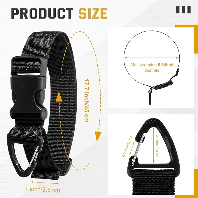 6 Pack Adjustable Extension Cord Holder Straps, Heavy Duty Triangle Clips - Image 2