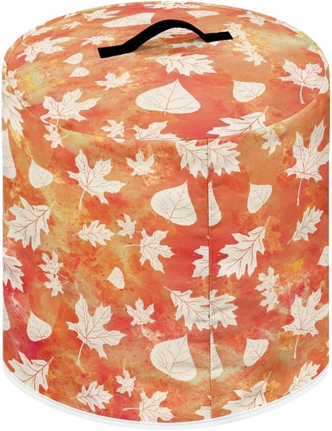 Insulated Pressure Cooker Appliance Cover, Also Fit for Rice Cooker, Air Fryer and Crock Pot, 6 Quart Dust Cover with Pocket for Spoon/Cooking Utensils/Recipes, Washable, Maple Leaf Tie Dye