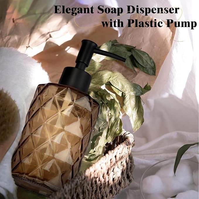 1 Pack 13.5oz Glass Soap Dispenser - Image 3