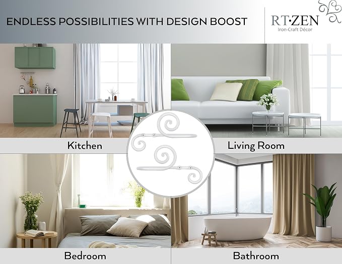 RTZEN Metal Curtain Tiebacks, Drapery Holders - Image 5