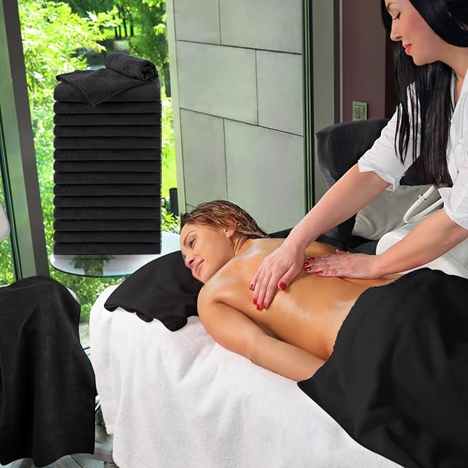 Salon Towels 48 Pack, Microfiber Barber Towel Bulk, Fast Drying Hair Towels - Image 7
