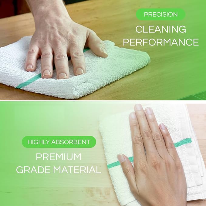 Towels N More 24-Pk 16x19 30 Oz. Absorbent Cotton Kitchen Bar Mop Towels - Image 6