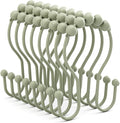 Bathway Sage Green Shower Curtain Hooks Shower Curtain Rings Rust Proof Sturdy by Bathway