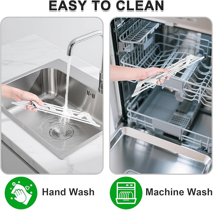 HANZENMA Triangular Sink Rack, Foldable Sink Drying mat, Heat-Resistant - Image 6