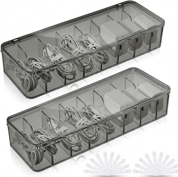Tatuo 2-Pack Cord Organizer Box by Tatuo
